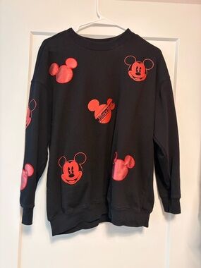 Disney Black Sweatshirt with Red Graphic Accents